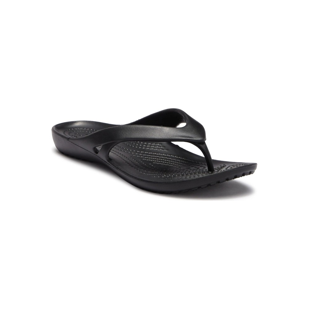 Crocs Kadee II Flip Black Womens Comfort Thong Sandals 202492-001 Size 9